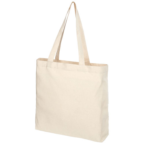 Tote bag recyclé publicitaire avec soufflet 210g - Pheebs Bruyère naturel